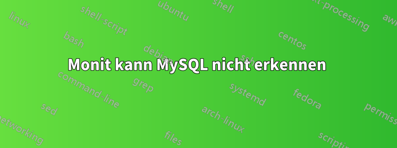 Monit kann MySQL nicht erkennen