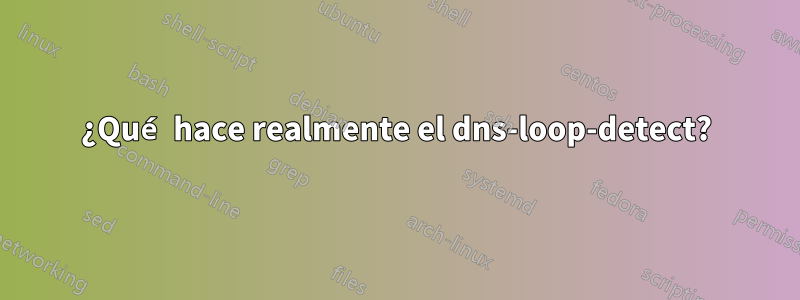 ¿Qué hace realmente el dns-loop-detect?