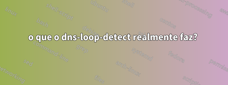 o que o dns-loop-detect realmente faz?