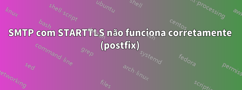 SMTP com STARTTLS não funciona corretamente (postfix)