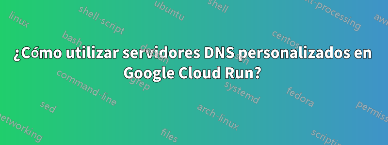 ¿Cómo utilizar servidores DNS personalizados en Google Cloud Run?