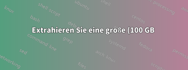 Extrahieren Sie eine große (100 GB) Zip-Datei auf dem ESXI-Host
