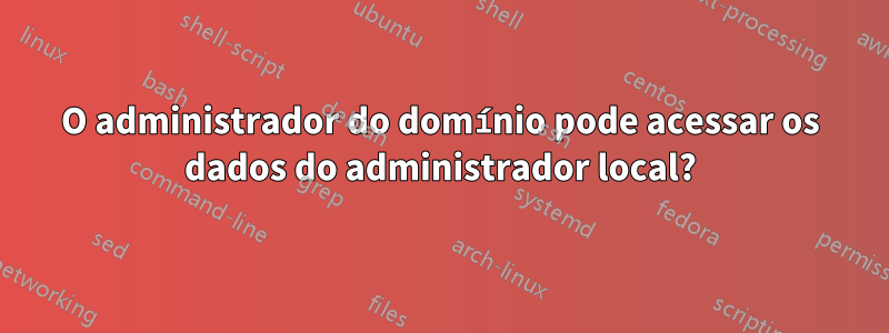 O administrador do domínio pode acessar os dados do administrador local?