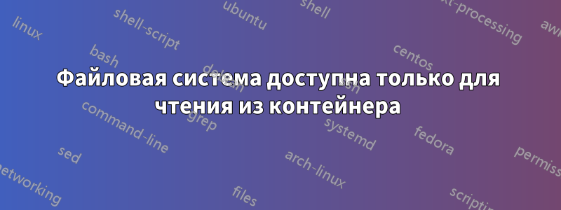 Файловая система доступна только для чтения из контейнера