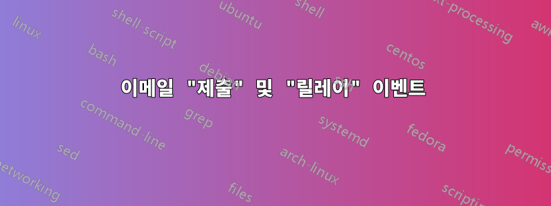 이메일 "제출" 및 "릴레이" 이벤트