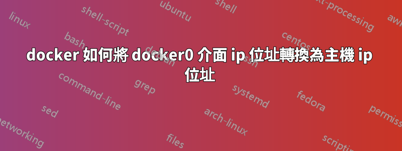 docker 如何將 docker0 介面 ip 位址轉換為主機 ip 位址