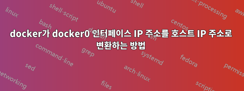 docker가 docker0 인터페이스 IP 주소를 호스트 IP 주소로 변환하는 방법