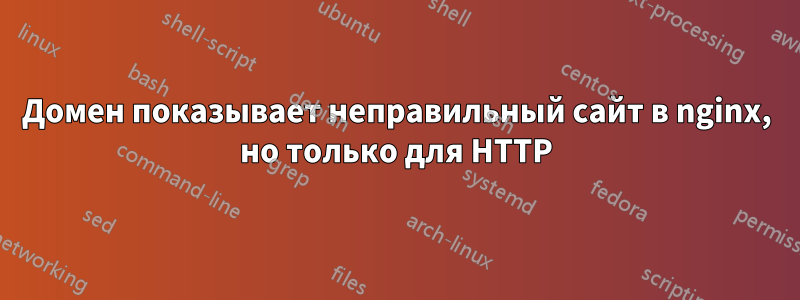 Домен показывает неправильный сайт в nginx, но только для HTTP