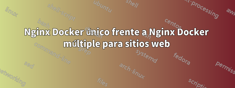 Nginx Docker único frente a Nginx Docker múltiple para sitios web