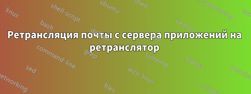 Ретрансляция почты с сервера приложений на ретранслятор
