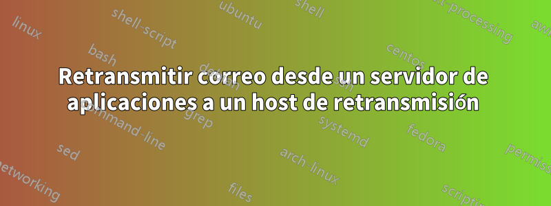 Retransmitir correo desde un servidor de aplicaciones a un host de retransmisión