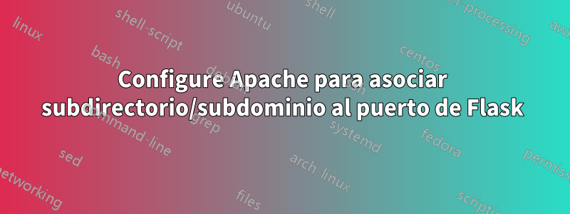 Configure Apache para asociar subdirectorio/subdominio al puerto de Flask