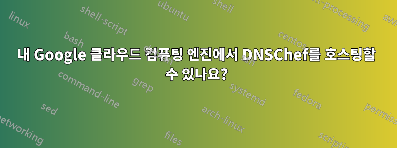 내 Google 클라우드 컴퓨팅 엔진에서 DNSChef를 호스팅할 수 있나요?