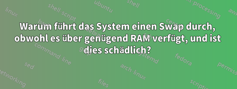 Warum führt das System einen Swap durch, obwohl es über genügend RAM verfügt, und ist dies schädlich?