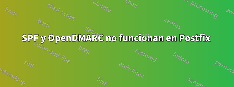 SPF y OpenDMARC no funcionan en Postfix