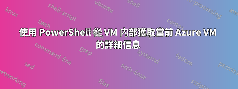 使用 PowerShell 從 VM 內部獲取當前 Azure VM 的詳細信息