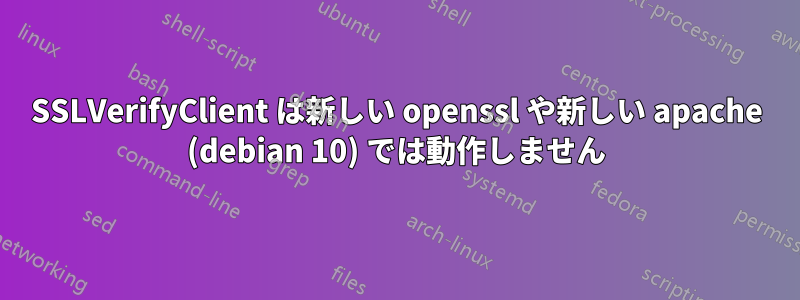 SSLVerifyClient は新しい openssl や新しい apache (debian 10) では動作しません