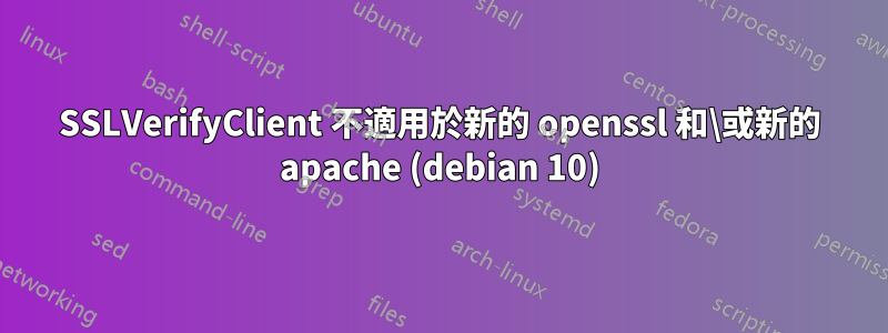 SSLVerifyClient 不適用於新的 openssl 和\或新的 apache (debian 10)