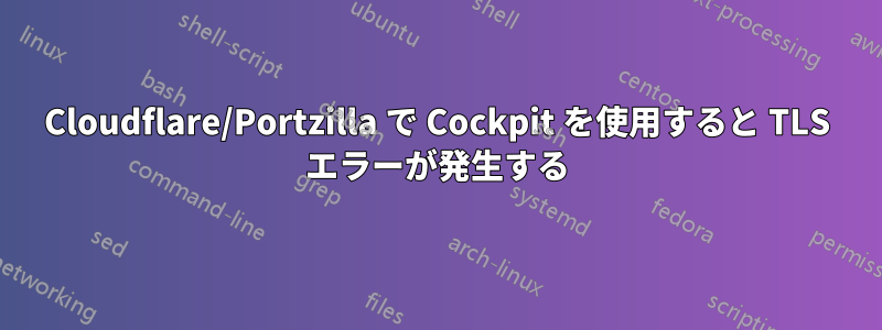 Cloudflare/Portzilla で Cockpit を使用すると TLS エラーが発生する