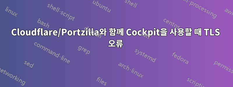 Cloudflare/Portzilla와 함께 Cockpit을 ​​사용할 때 TLS 오류