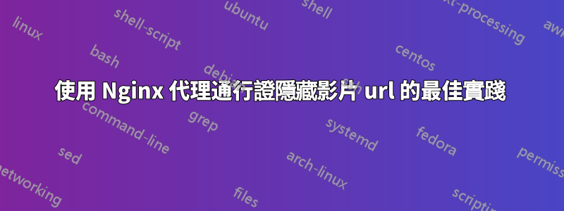 使用 Nginx 代理通行證隱藏影片 url 的最佳實踐