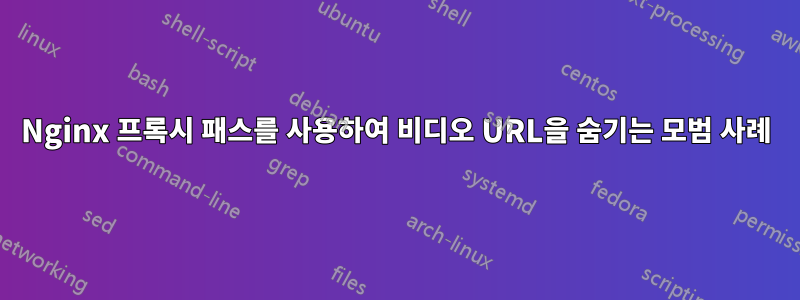 Nginx 프록시 패스를 사용하여 비디오 URL을 숨기는 모범 사례