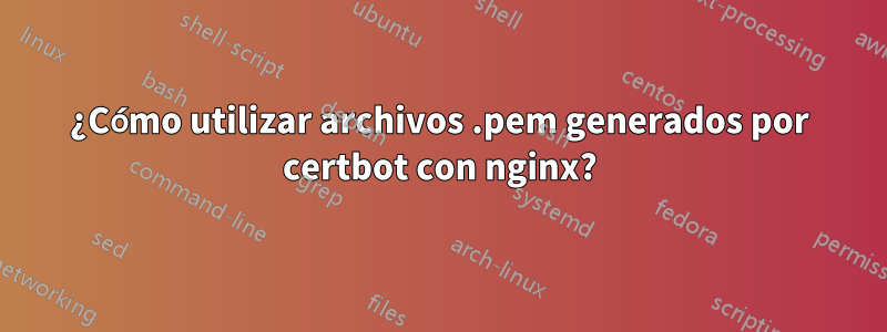 ¿Cómo utilizar archivos .pem generados por certbot con nginx?