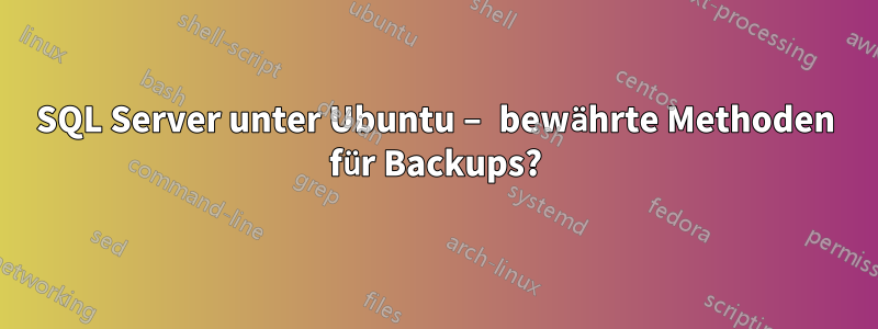 SQL Server unter Ubuntu – bewährte Methoden für Backups?