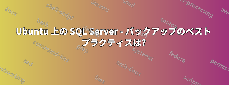 Ubuntu 上の SQL Server - バックアップのベスト プラクティスは?