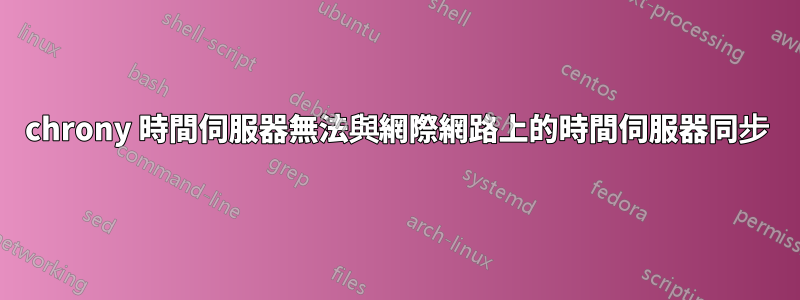 chrony 時間伺服器無法與網際網路上的時間伺服器同步