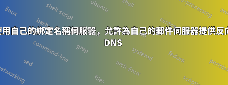 使用自己的綁定名稱伺服器，允許為自己的郵件伺服器提供反向 DNS