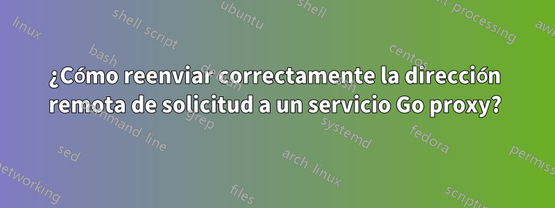 ¿Cómo reenviar correctamente la dirección remota de solicitud a un servicio Go proxy?