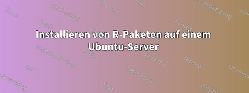 Installieren von R-Paketen auf einem Ubuntu-Server