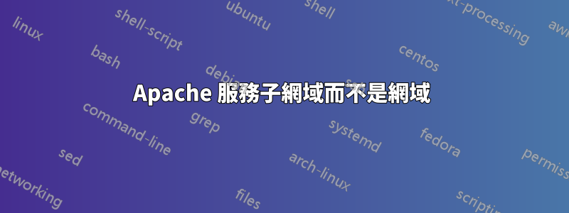 Apache 服務子網域而不是網域