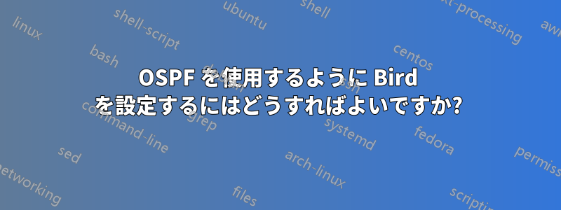 OSPF を使用するように Bird を設定するにはどうすればよいですか?