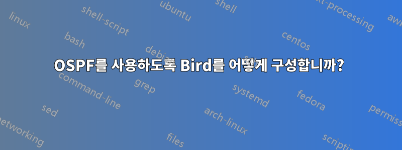 OSPF를 사용하도록 Bird를 어떻게 구성합니까?