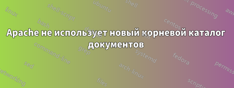 Apache не использует новый корневой каталог документов