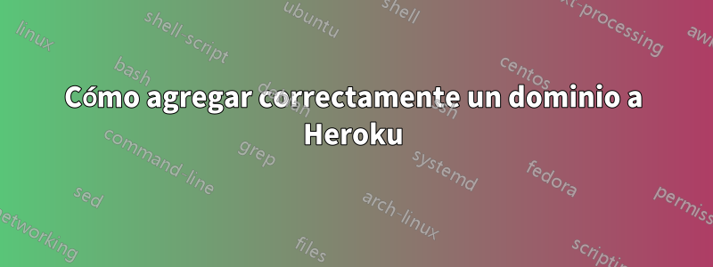 Cómo agregar correctamente un dominio a Heroku