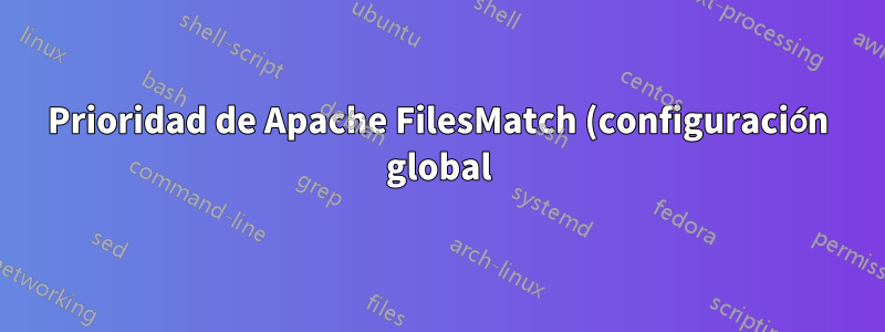 Prioridad de Apache FilesMatch (configuración global) sobre .htaccess local