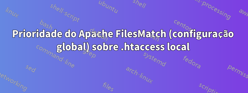 Prioridade do Apache FilesMatch (configuração global) sobre .htaccess local