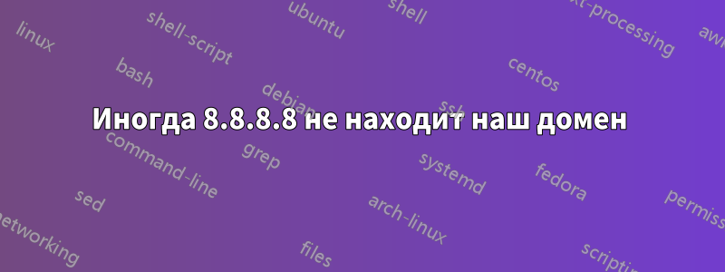 Иногда 8.8.8.8 не находит наш домен