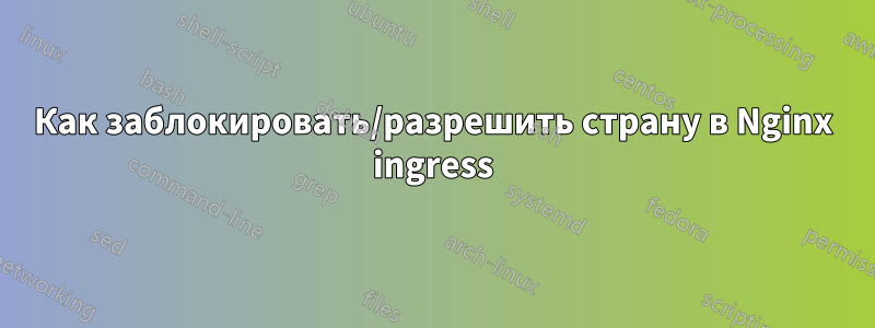 Как заблокировать/разрешить страну в Nginx ingress