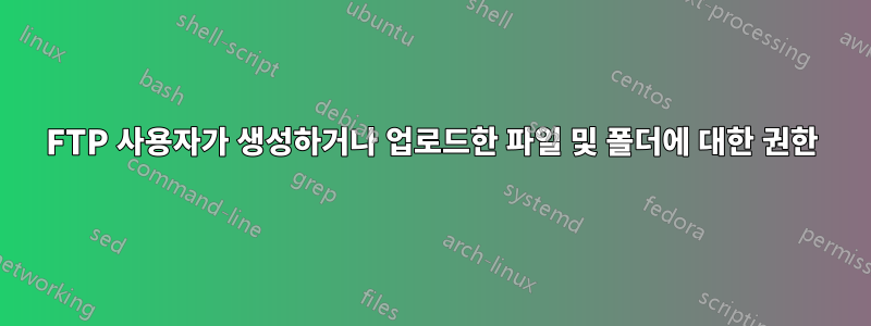 FTP 사용자가 생성하거나 업로드한 파일 및 폴더에 대한 권한