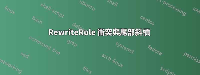 RewriteRule 衝突與尾部斜槓