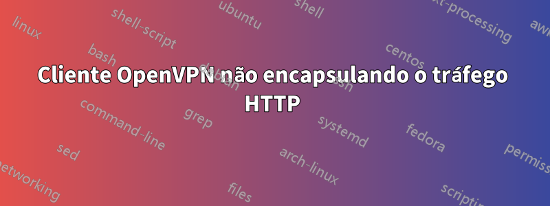 Cliente OpenVPN não encapsulando o tráfego HTTP