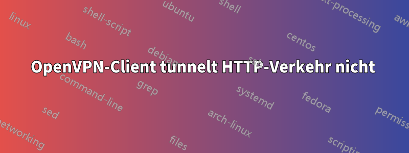 OpenVPN-Client tunnelt HTTP-Verkehr nicht