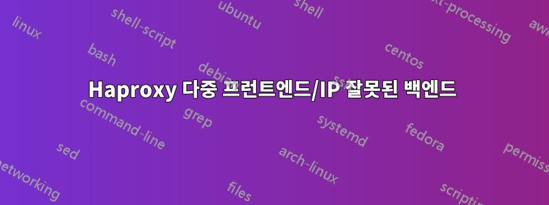 Haproxy 다중 프런트엔드/IP 잘못된 백엔드