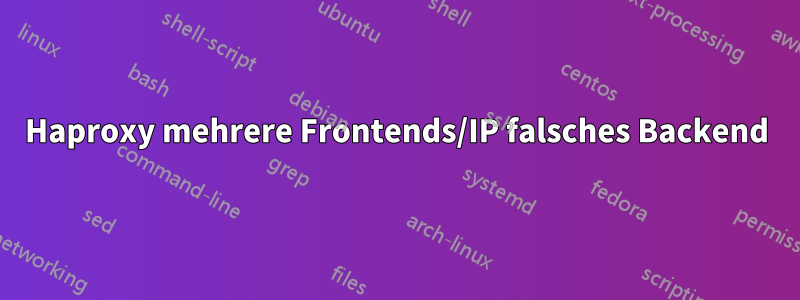 Haproxy mehrere Frontends/IP falsches Backend