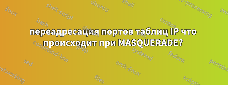 переадресация портов таблиц IP что происходит при MASQUERADE?