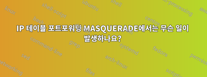 IP 테이블 포트포워딩 MASQUERADE에서는 무슨 일이 발생하나요?